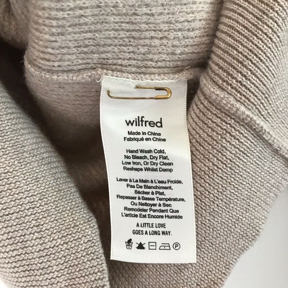 WILFRED ARITZIA MONTPELLIER TAN MOCK NECK SWEATER - Picture 7 of 16